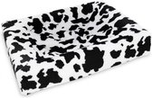 Bia bed fleece overtrek hondenmand black / white (BIA-50 60X50X12 CM)