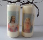 Kaarsen Maria met Jezus Heilig Hart