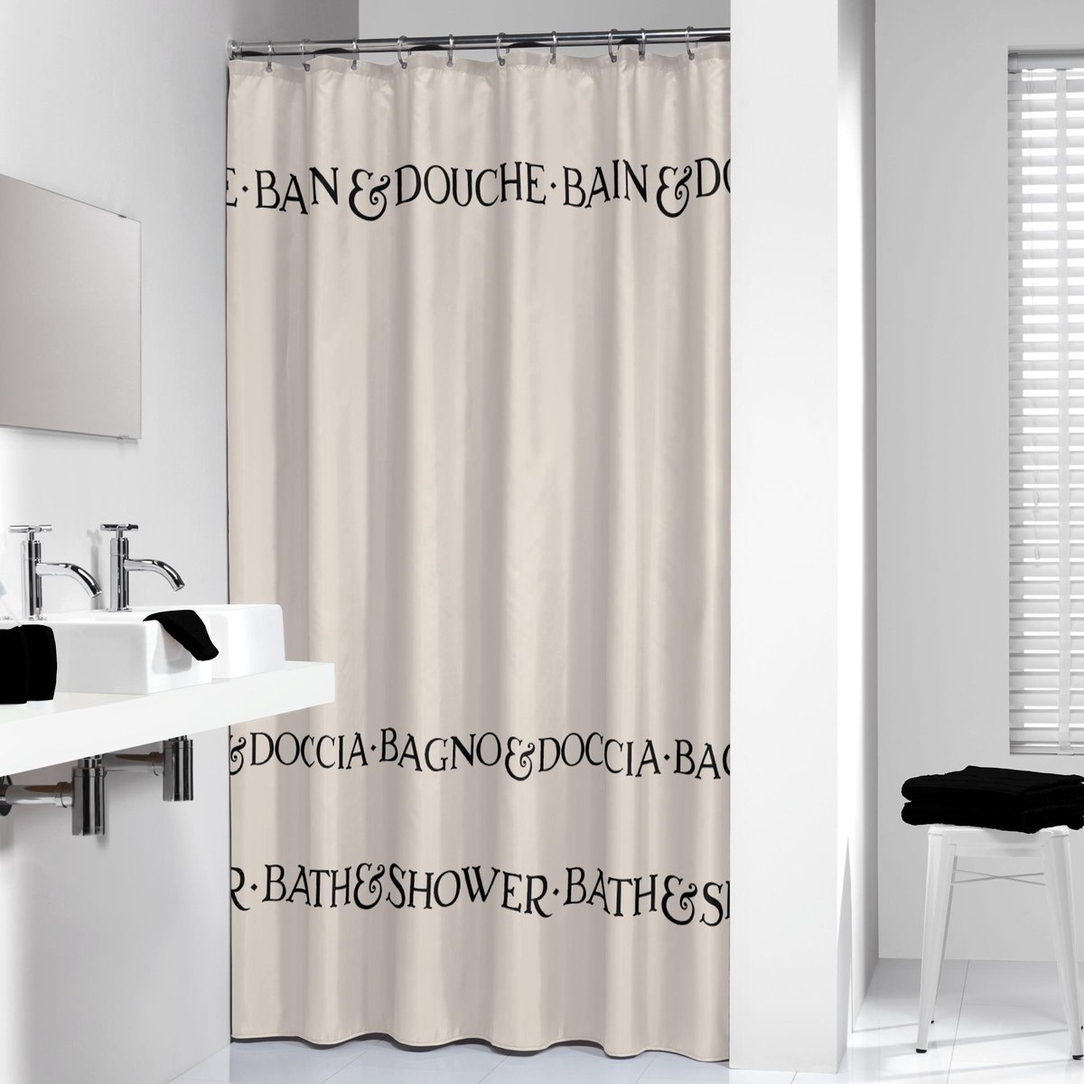 Sealskin douchegordijn Bath & Shower 180x200 cm Beige