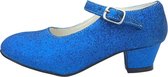 Spaanse Prinsessen schoenen donker blauw glitter maat 36 (binnenmaat 23 cm) bij jurk