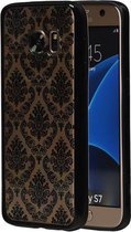 Zwart Brocant TPU back case cover hoesje voor Samsung Galaxy S7
