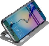 Zwart flipcover met venster voor de Samsung Galaxy S6 Edge