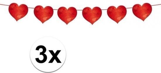 Zwart Vacature weefgetouw 3x Slinger rode hartjes 6 meter valentijn en bruiloft versiering | bol.com