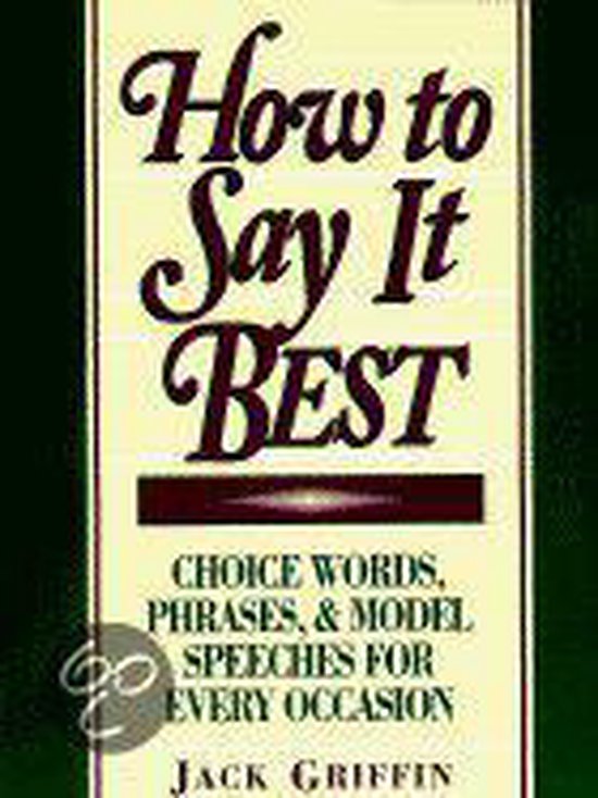 How to Say it Best - cover