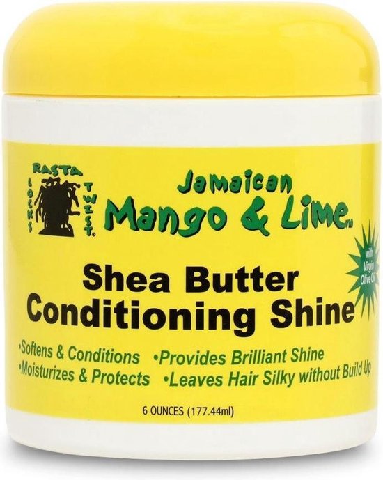 Rasta Jamaican Mango & Lime Shea Butter Conditioning Shine pot, 6 oz.