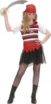 Piraten/zeerovers meisjes kostuum - Tweedelig piraten kostuum voor meiden 158