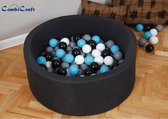 Zwarte ballenbak / ballenbad met 200 ballenbakballen