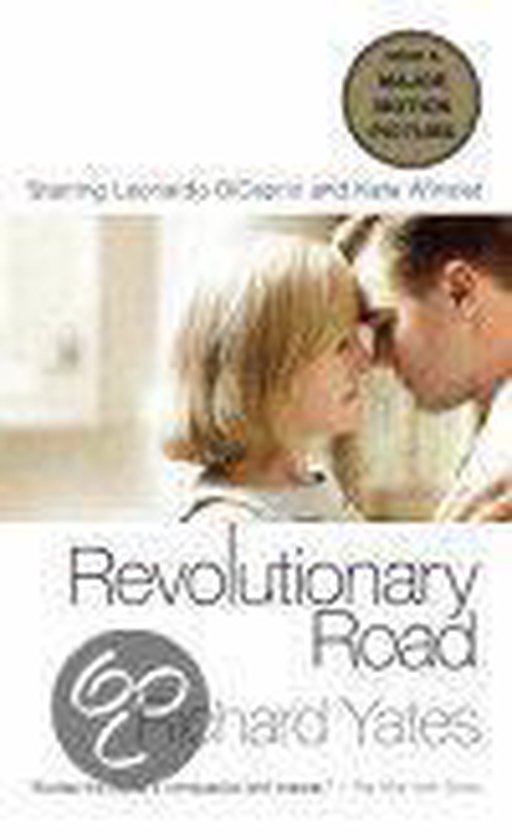 Boekomslag van 'Revolutionary Road' met Leonardo DiCaprio en Kate Winslet, gebaseerd op de film.