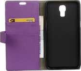 Litchi cover wallet case hoesje LG X screen paars