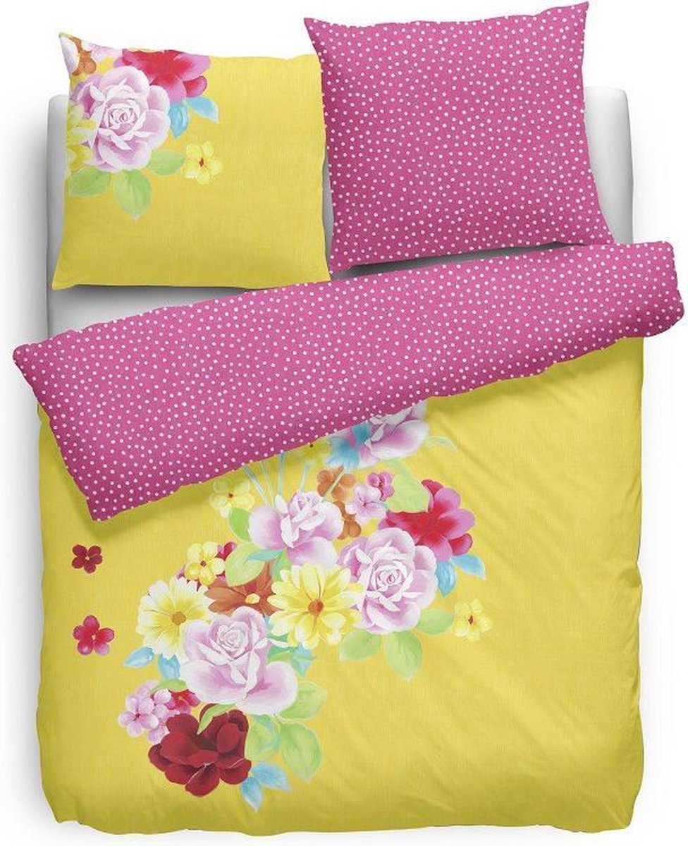 Covers & Co Beauville Dekbedovertrek - Eenpersoons - 140x200/220 cm - Yellow