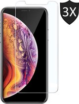 3x Apple iPhone Xs / X Screenprotector Glazen Gehard | Case Friendly | Tempered Glass - van iCall