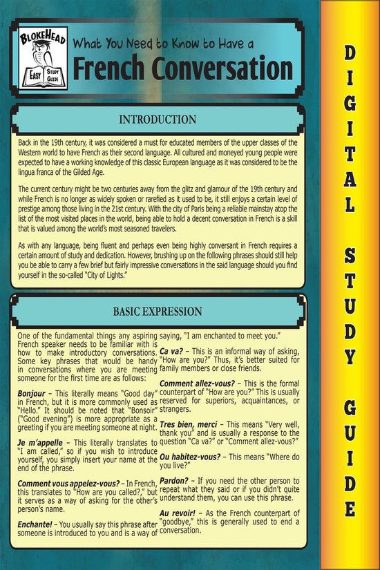 Blokehead Easy Study Guide - French Conversation ( Blokehead ... - cover