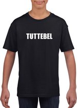 Tuttebel tekst t-shirt zwart meisjes M (134-140)
