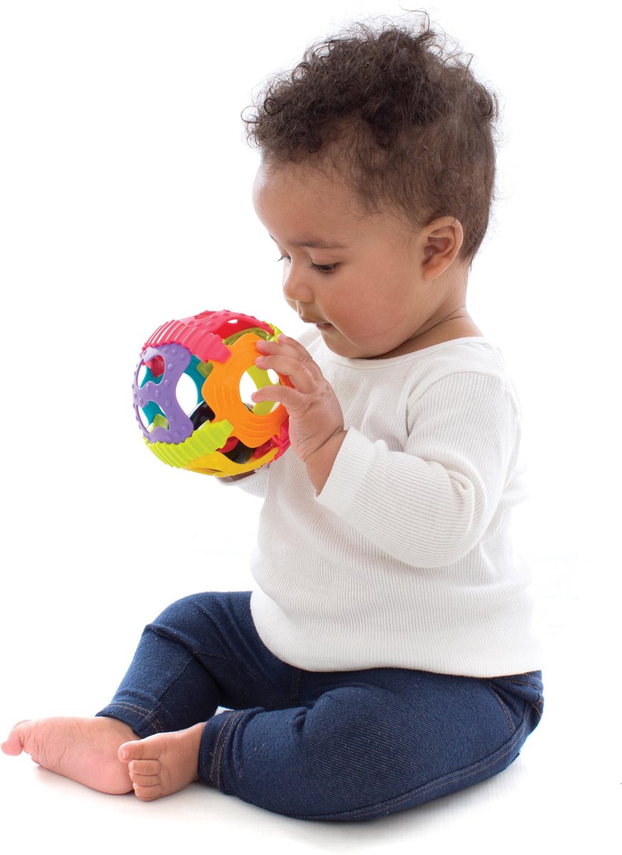 Playgro - Shake Rattle and Roll Ball - Baby bal - Baby bal rammelaar - rammelaar - Speelgoed Baby - Speelgoed 1 jaar - Baby rammelaar Baby bal - Baby Speelgoed - Educatief baby speelgoed — afbeelding 4