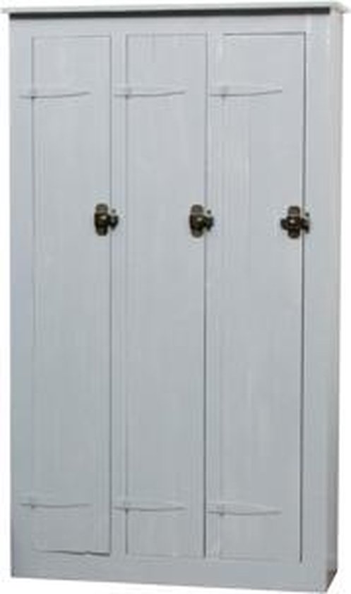 Lockerkast middel 3 deurs grijs doorg. | bol.com
