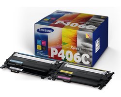 SAMSUNG CLT-P406C/ELS toner zwart en kleur standard capacity 1-pack Rainbow toner kit (C/M/Y/K)