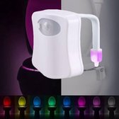 Toiletpot verlichting. MET BATTERIJEN automatisch aan led licht toilet bril verlichting voor wc in 8 instelbare kleuren wc lamp nachtlamp met bewegingssensor toiletpot