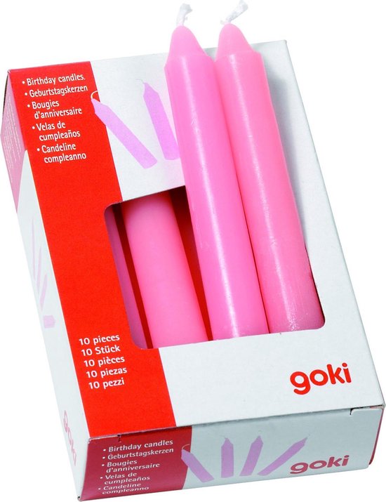 Foto: Goki kaarsjes roze 10st 