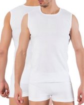 Bonanza A-shirt - ronde hals - mouwloos - wit - XL