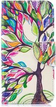 Shop4 - Samsung Galaxy S10e Hoesje - Wallet Case Kleurrijke Boom