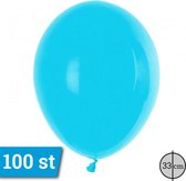 Latex ballonnen 33cm 100 stuks Baby Blauw - Licht Blauw Pastel GT110/11