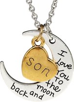 Fako Bijoux® - Ketting - Son, I Love You To The Moon And Back - Sinterklaas & Kerst
