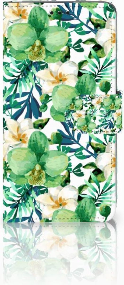 Boekhoesje voor Samsung Galaxy S10 Hoesje Orchidee Groen