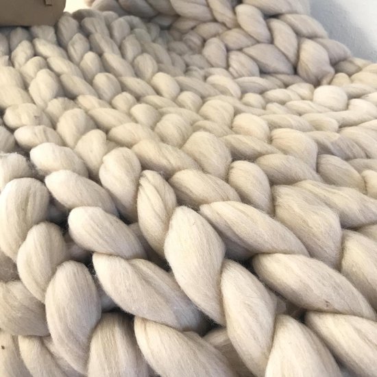vasthouden Zachtmoedigheid Oeganda Grof gebreid beige plaid deken, bedloper xxl woondeken 120x150 cm Acryl |  bol.com