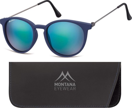 Montana MS33A - Zonnebril - Ronde retro style - Mat Blauw - Lensbreedte 50 mm van Montana. — afbeelding 5