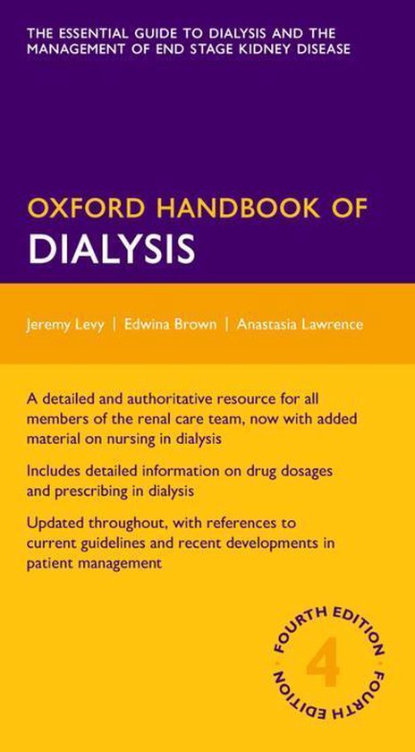 Le Manuel Oxford de la Dialyse, 4e édition. Un guide sur la dialyse et la maladie rénale.