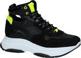 Steve Madden - Zova - Hoge sneakers - Dames - Maat 40 - Zwart;Zwarte - Black/Yellow