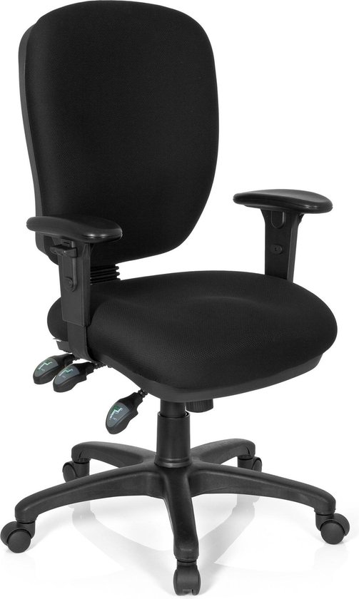 hjh office Zenit High BG - Bureaustoel - Extra hoog - Zwart | bol.com