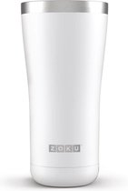 Zoku Hydration Drinkbeker - 3 in 1 - RVS - 591 ml - Wit