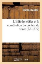 L'Édit Des Édiles Et La Constitution Du Contrat de Vente