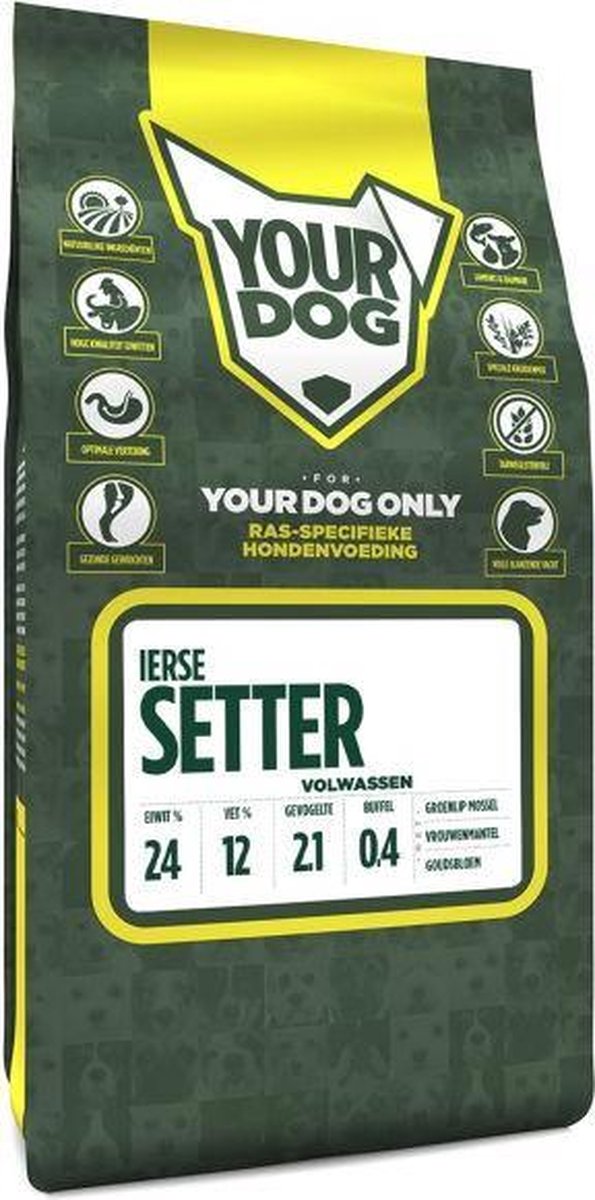 Yourdog ierse setter hondenvoer volwassen 3 kg