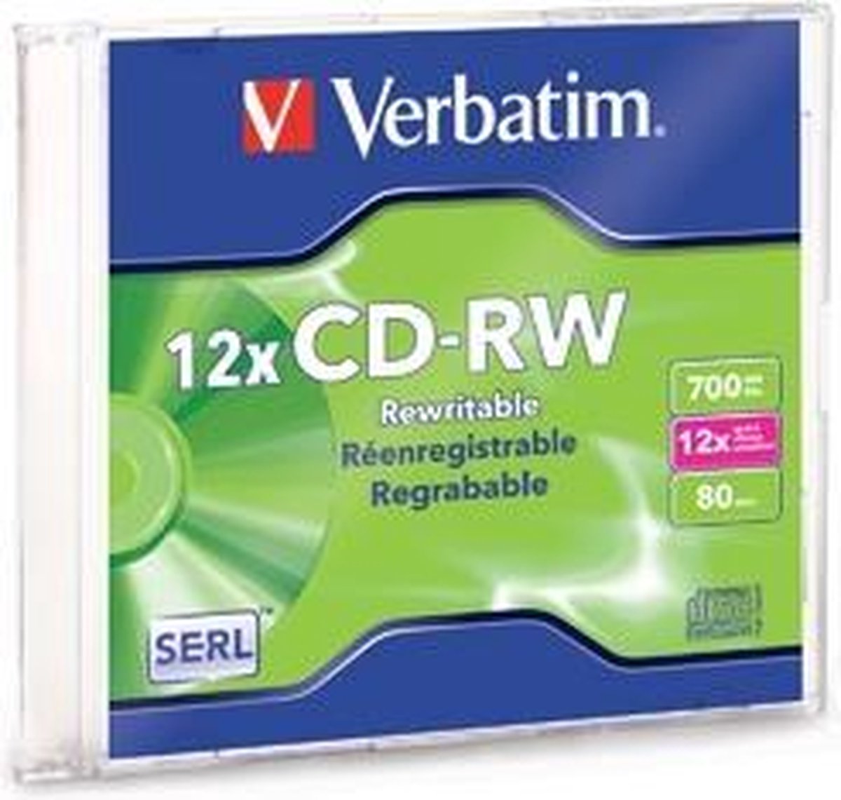 Verbatim 12 x CD-RW 700 MB 1 stuk(s)