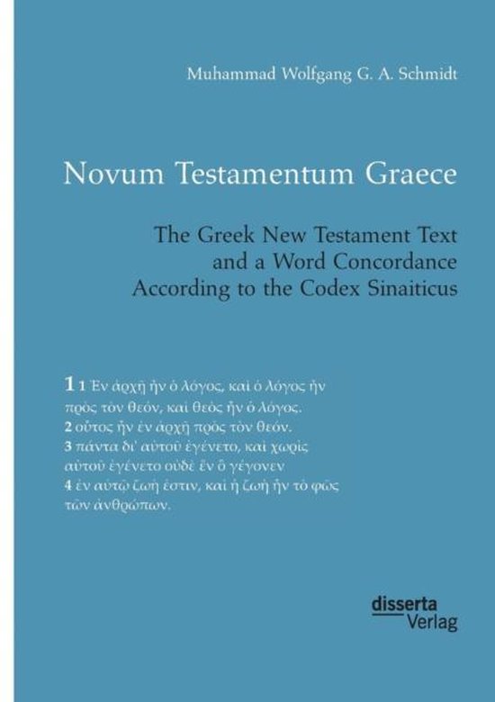 Foto: Novum testamentum graece the greek new testament text and a word concordance according to the codex sinaiticus