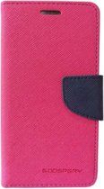 Mercury Fancy Diary Wallet Case voor LG G4 (H815) - Roze/Blauw