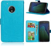 Motorola Moto G5S Plus Portemonnee hoesje / book case Turquoise