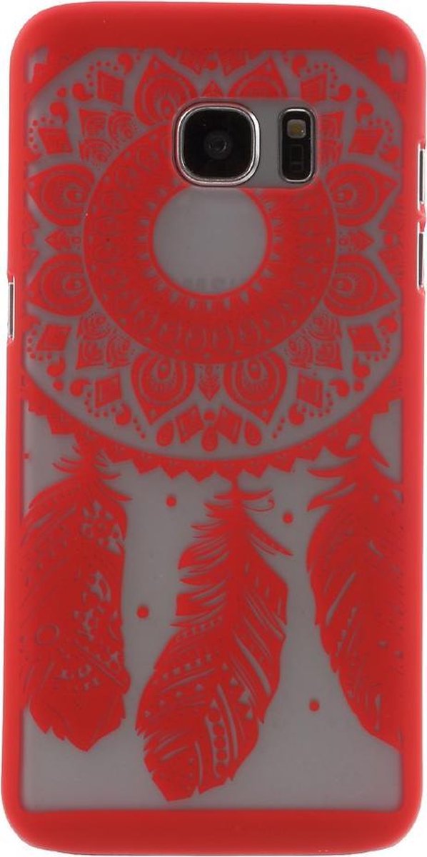 Shop4 - Samsung Galaxy S7 Edge Hoesje - Harde Back Case Dromenvanger Rood