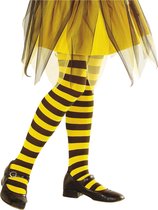 WIDMANN - Zwart en geel gestreepte legging voor kinderen - L (11-14 jaar) - Accessoires > Panty's en kousen