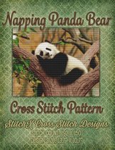 Napping Panda Bear Cross Stitch Pattern