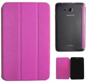 Samsung Galaxy Tab 3 7.0 T110 smart case met transparante achterkant Donker Roze Dark Pink