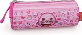 Emoji - Kat - Etui - 21 cm - Roze