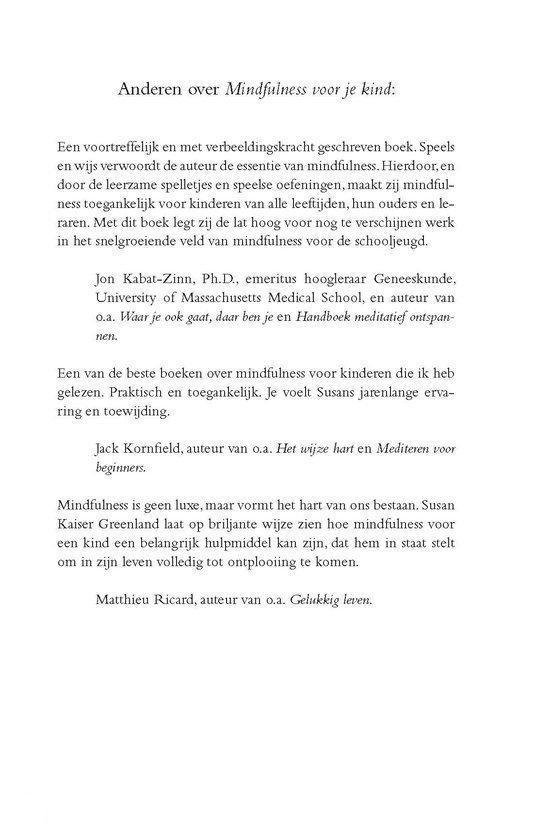 Cover van het boek 'Mindfulness voor je kind'