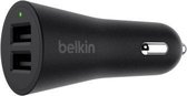 Belkin autolader met 2 poorten - 2.4A - Zwart