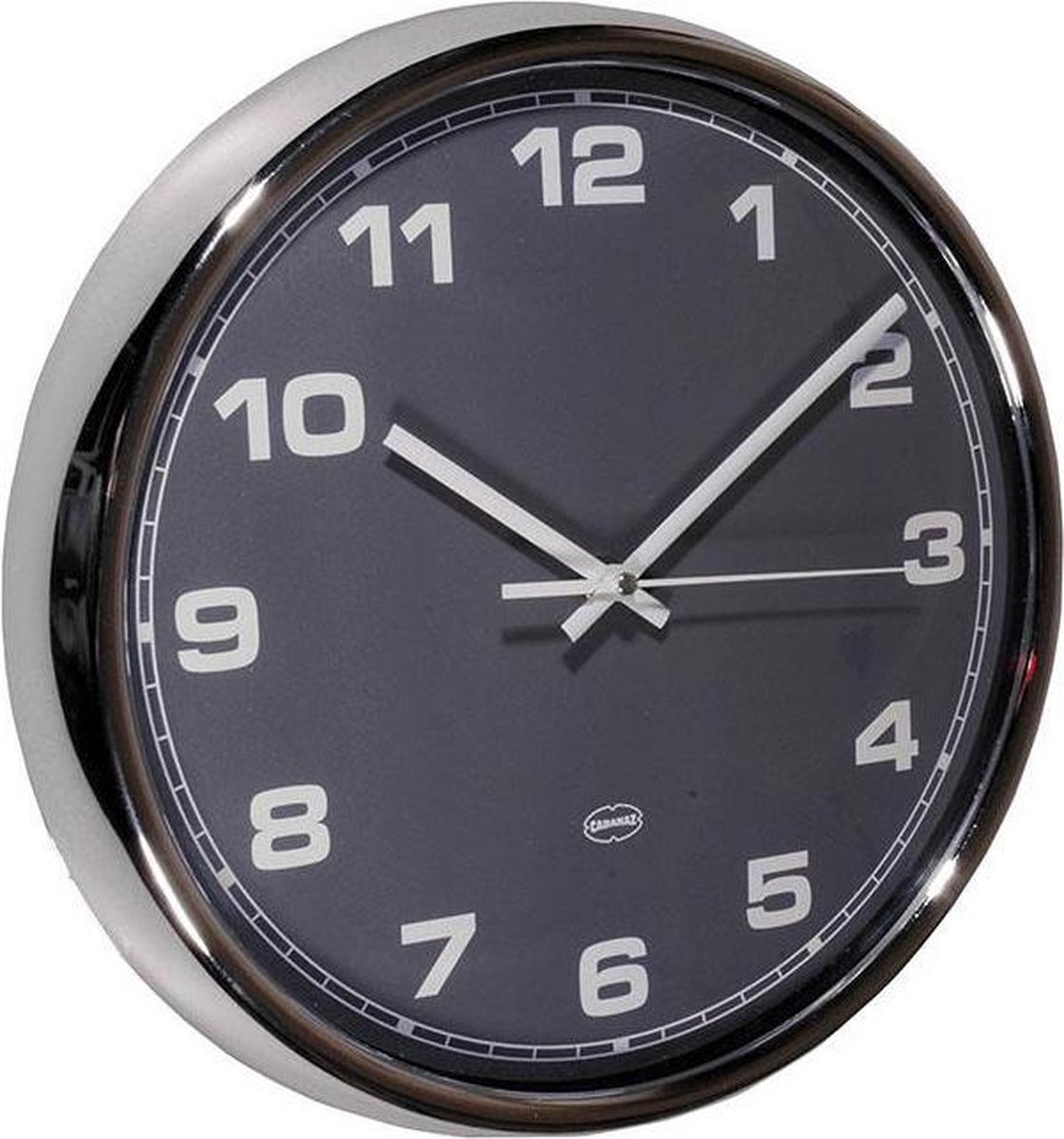 CABANAZ - klok, plastic rand, doorsnede 30 cm, WALL CLOCK, grijs |