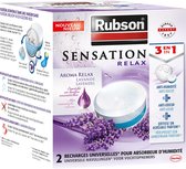 Rubson Sensation Navullingen Lavendel 2x 300 g Box | 2 Navullingen voor vochtopname | Rubson Sensation Navullingen Vochtvreters.