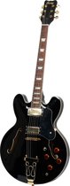 Fazley FES318BK Black semi-akoestische gitaar