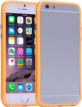 Pure Kleur Plastic + TPU Bumper Frame hoesje voor iPhone 6 Plus & iPhone 6S Plus(Oranje)